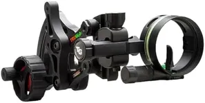 TRUGLO Archers Choice Range Rover 0.019 1 Pin Ambidextrous Black Zero-in Adjustment Dial Bow Sight with Rheostat Light (TG6411B)