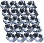 Bolt Dropper 1/2"-20 Open End Lug Nuts with Cone Seat (Set of 24), 3/4" 19mm Hex Chrome Plated Wheel Lug Nuts - m12x1.5 Lug Nuts - 7 Spline Lug Nut Key Compatible with Dodge Dakota, Jeep Wrangler