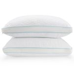 Shredded Memory Foam Pillows 2 Pack, Adjustable Firmness Bed Pillows with Bamboo Rayon Cover – Medium Firm Support, Breathable & Machine Washable for Side, Back & Stomach Sleepers (70 x 45cm)
