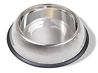 Van Ness Pets Large Non Tip Stainless Steel Dog Bowl, 64 OZ Food and Water Dish, Wide Base Prevents Spills