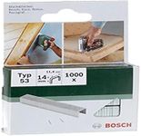 Bosch 1000x Fine Wire Staples Type 53 (Textiles, Carpet, Acoustic Panels, Lawn Carpet, 11.4 x 0.74 x 14 mm, Accessories Tacker, Staple Gun)