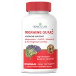 MIGRAINE GUARD ® NEW Migraine Relief Headache Prevention, Clinically Proven COQ10, VIT B2, FEVERFEW, MAGNESIUM GLYCINATE, SKULLCAP, Exceptional response during Trials *NEW