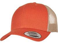 Flexfit Retro Trucker 2-Tone Baseball Cap, Rustic Orange/Khaki, One Size