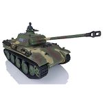 wheelfun Heng Long RC Tank 2.4G 1/16 7.0 Plastic German Panther G RTR Tank Model 3879 Infrared Combat 340° Rotating Turret