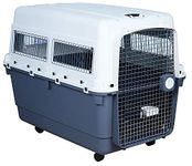 PSK PET MART Dog Plastic Flight Crate Iata Approved with Weels Pet Carrier, Traveler (32 inch)