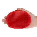 PnM Pet Dog Grooming Rubber Gloves Puppy Bathing Gloves Grooming Gloves for Puppy Small Dog Grooming Gloves - Red