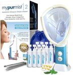 Mypurmist® Essential Kit Plus Facial Steam - Steam Inhaler & Facial Steamer Combo, Personal Handheld Steam - Sinus Congestion Cold Cough Relief Vocal Care Skincare (Plug-in)
