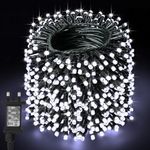 Christmas Lights Outdoor Decorations,BOLWEO 40M 400LED Mains Powered Christmas Tree Lights with Waterproof Timer Fairy String Lights Plug in for Indoor & Outdoor Xmas Bedroom Garden Wedding,Cool White