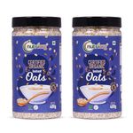 Nutriorg Organic Instant Oats 800g (Pack of 2 x 400 gm) | Gluten-Free Oats for Weight Loss | High Fiber & Protein-Rich Oats | Ideal for Oatmeal, Dalia, Porridge, and Overnight Oats