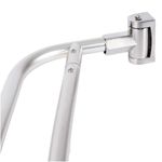 JS Jackson Supplies Double Curved Shower Rod, Metal Construction, Adjustable Between 44 to 70 Inches, Aluminum Rods and Zinc Mounting Hardware, Quality Modern Bathware, Brushed Nickel Finish