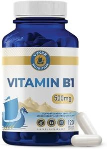 Vykee Nutrition Vitamin B1 – 500mg High-Potency Thiamine Mononitrate | Supports Energy Metabolism & Nervous System Health | Vegan, Non-GMO, Gluten-Free | 120 Capsules