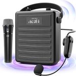 SHIDU Voice Amplifier with Wireless UHF Microphone, Professional Portable Bluetooth Speaker with Headset and Handheld Mic, Personal Power Amplifier for Teacher, Meeting, Speech, Outdoor Events