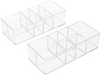 InterDesign Med+ Bathroom Medicine Cabinet Organizer, for Tweezers, Medical Supplies, Contact Lenses, Cotton Balls - Clear