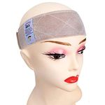 GEX Beauty Flexible Velvet Wig Grip Scarf Head Hair Band Wig Band Adjustable Fastern (Beige)