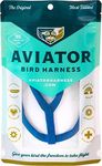 The AVIATOR Pet Bird Harness and Leash: Medium Blue