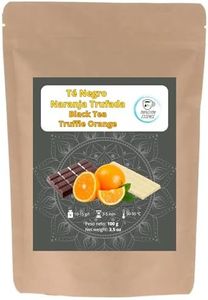 Té Negro Naranja Trufada I Té Antioxidante, Energético y Digestivo I Té Negro en Hojas Sueltas (50 tazas) 100 g (Naranja Trufada)