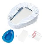 Bed Pans for Elderly Females and Males: 30 Pack Disposable Bed Pan Liners and Absorbent Pads Set - Bedpan for Elderly Men and Women