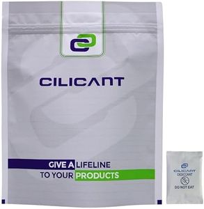 CILICAnT Silica Gel White 5 Gram Pouch of 50 Packets (5Gram X 50Pcs=250 Gram) Moisture Absorber Desiccant Dehumidifiers for Room, Wardrobe, Camera and Lenses to Avoid Moisture and Fungus