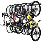 StoreYourBoard 2 Pack BLAT Bike Wall Storage Rack, Holds 8 Bicycles Total, Heavy-Duty Solid Steel, Garage Organizer Vertical Hanging Hooks