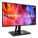 ViewSonic VP2768a 27-inch 2K QHD Professional Monitor with 100% sRGB, Pantone Validated, Colour Blindness Mode, USB Type-C, HDMI, DisplayPort, Ethernet, for Graphic Design, Photography & Video Editing