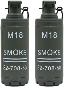 Disratw M18 CS Grenade Toys 2Pcs Toy Hand Grenades Plastic CS Battle Game Tactical Airsoft Grenade Pull Ring Toys Role Play Model Prop for Age 14+ (Green)