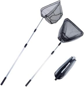 125cm Telescopic Fishing Net with Pole Handle Foldable Fishing Net for Steelhead,Fly,Safe Fish Catching or Releasing with Fish