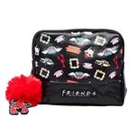 FRIENDS The TV Series Icons Black Makeup Bag Wash Toiletry Cosmetics Travel Accessory