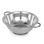 Fackelmann Multipurpose Stainless Steel Deep Colander, 28 CM - Kitchen Accessories Item, Ideal Colander for Kitchen Needs, Steel Colander for Fruits & Vegetables, Anti-Rust Colander Strainer