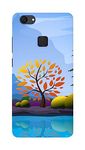 Silence Polycarbonate Designer Vivo V7 Autumn Tree Printed Backcase For Mobile Hard Back Case Cover For Vivo V7, Multi