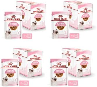 ROYAL CANIN Kitten Nourriture Humide | Pack de 4 | 4 x 12 x 85g | Morceaux Fins en Sauce | Aliment Complet pour Chatons à partir de la deuxième Phase de Croissance jusqu'à l'âge de 12 Mois