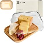 370ml Glass Butter Dish with airtight lid for Countertop and Refrigerator, Keep Butter Fresh for countertop and Refrigerator Door Shelf, Dishwasher Safe