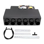 12V Car Truck Under Dash A/C Air Conditioning Evaporator Assembly Heat + Cool Unit 3 Speed 6 Port 12V