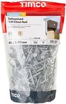 TIMCO Galvanized ELH Clout Nails - 40 x 3.00 - Extra Clamping - Perfect for Fitting Roofing Felt and plasterboard - 1kg Bag - Silver