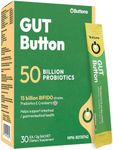 BUTTONS Gut Button Probiotics with Prebiotics Powder, Support Gut Health, Immune Health, and Urinary Tract Health, 50 Billion 7 Strains, Adult Supplement for Men and Women, 30 Day Supply - 30 Sticks