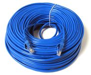 KUNOVA (TM) Ethernet Cable Cat6 100ft Blue 10Gbps Network Cable Wire Cat 6 Ethernet Patch Cable Cord, Internet Cable with Snagless RJ45 Connectors - 100 Feet Blue