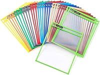 Pack of 30 Dry Erase Pockets with R