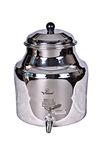 Vintel Stainless Steel Water Dispenser Pot/Container with Stainless Steel Tap - 9L, 304 Grade