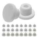 Rrina 24Pcs Silicone Hole Plug Waterproof Plug Tube Plugs Hole Plug 3 Sizes Fit for 14mm 15mm 16mm Bathtub Hole White