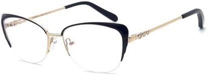 Butterfly elegance vintage eyeglasses non prescription with diamond women metal eyeglasses vogue black gold eyeglasses