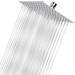 8" Large Rain Shower Head, Markcco Square High Pressure Shower Head Made of 304 Stainless Steel, Comfortable Shower Experience Even at Low Water Pressure, Installable on The Wall or Ceiling (Chrome)