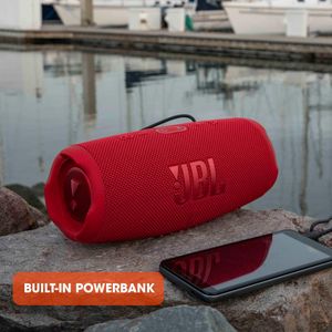 JBL Charge 5 Portable Bluetooth Speaker, Deep Bass, IP67 Waterproof, Black