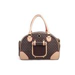 Dog Puppies Chihuahua Gift Poodle Bag Set foldable Kitten Airline Plane Handbag, Can Be Used for Small Pet Travel Bags (L, Brown)