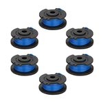 CDIYTOOL 6 Pack String Trimmer Replacement Spool Line, 0.065" Autofeed Replacement Spools for Ryobi One+ AC14RL3A 18V, 24V, 40V, 11Ft Cordless Trimmer Line