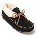 Minnetonka Women's Chrissy Slipper Bootie (8 B(M) US, Black/Tan)
