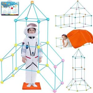 Fort Building Kit for Kids 3-5, 168PCS Fort Building Kit with Blanket, Creative Playhouse Playset for Boys Girls, Fort Building Toy Kit for Indoor Outdoor Play Tent for Kids Aged 3 4 5 6 7 8