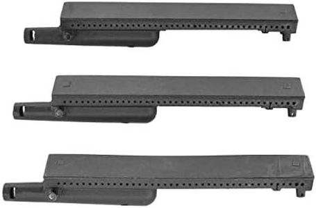PayandPack 2 1/4" x 13 3/4" MBP 24901 (3-Pack) BBQ Barbeque Barbecue Replacement Gas Grill Cast Iron Burner for Centro, Charbroil, Front Avenue Part, Costco Kirkland, and Thermos Part, Lowes Model Grills