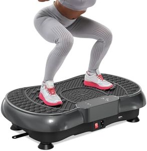 HomeFitnessCode Vibrationsplatte für Frauen Männer - Vibrationsgerät mit Mehreren Stufen + Vorprogramm Vibrationstrainer Fitnessgerät Zuhause für Abnahme Muskelaufbau Ganzkörpertraining, Schwarz
