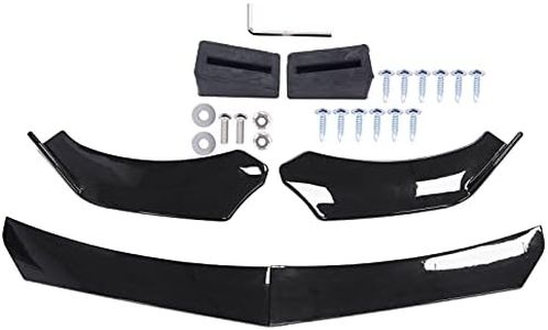 HouYeen Spoiler paraurti anteriore per auto, universale, kit splitter per carrozzeria, nero lucido