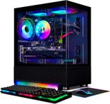 CHIST Gaming Desktop PC, Radeon RX 580 8G,Quad-Core i7 up to 3.9G, 16G RAM, 1TB SSD, WiFi, BT 5.0, RGB Fan x 3, RGB Keyboard&Mouse&Mouse Pad - for Gamer,Streaming