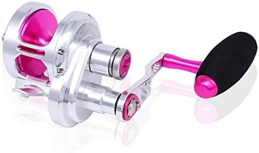 Slow Jigging Reel Aluminium Alloy Full Metal Fishing Reel,2000 Series,Left/Right Interchangeable 6.2:1 Sea Fishing Wheel 9+2BB Trolling Reel (hotpink, Right Hand)